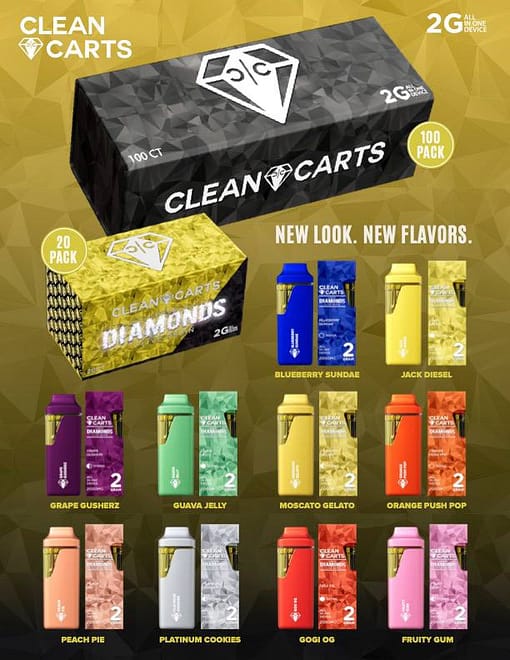 Clean Carts Disposable 100 Pack Variety Box